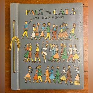 VTG 1950s PALS and GALS My Paste Up Book Large Scrapbook Journal by Betty Betz